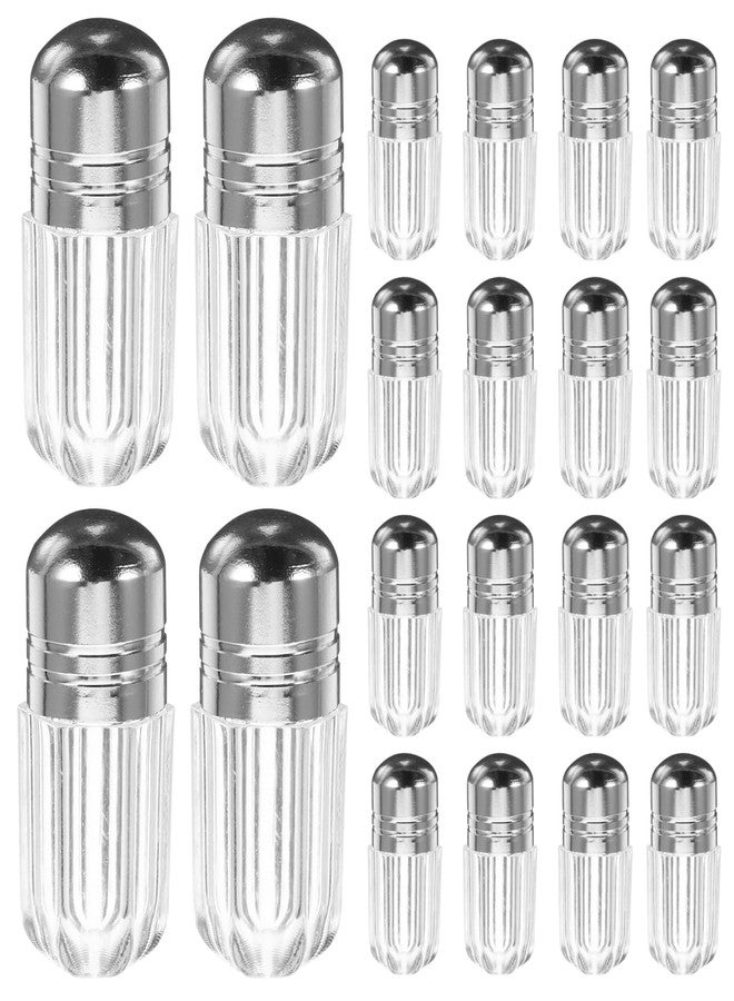 Healeved 20 Pack Travel Size Plastic Pill Bottles with Secure Caps Clear Refillable Medicine Containers Mini Vials for Pills Capsules and Small Items - Image 1